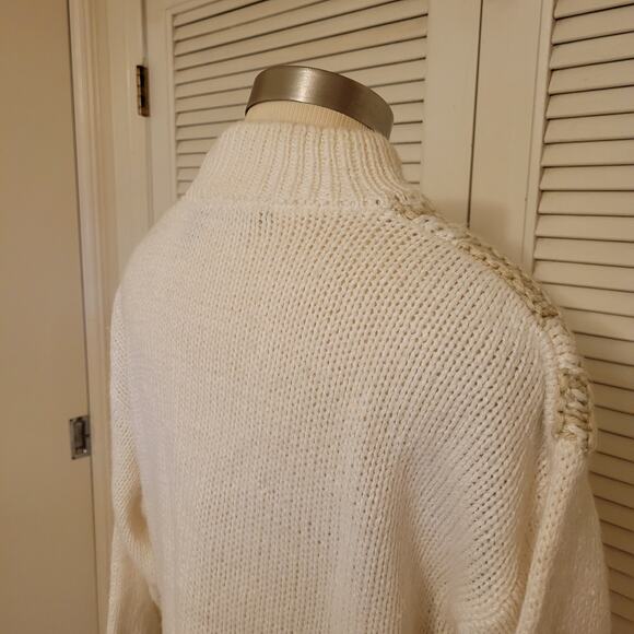 Vintage 80s Geometric Pastel Oversized Sweater Ashleigh Morgan L Long Pullover - Picture 5 of 7